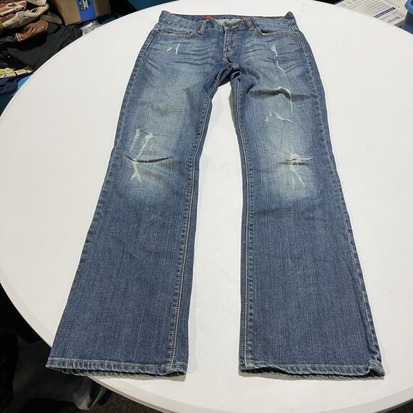 Vintage Express Jeans Womens 6 R 32x31 Eva Boot Leg Distressed - Picture 3 of 11